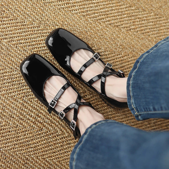 Square Heel French Shoes