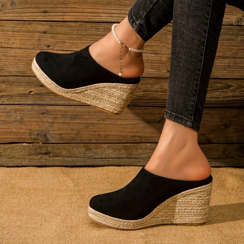 High Wedge Mules