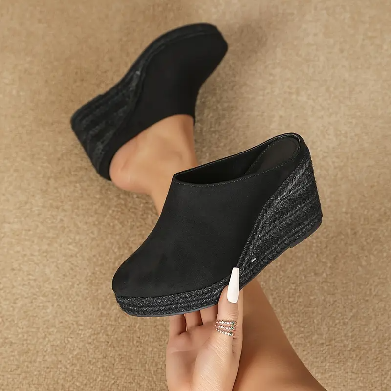 High Wedge Mules