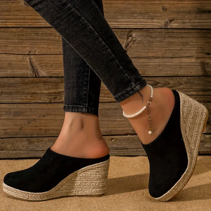 High Wedge Mules